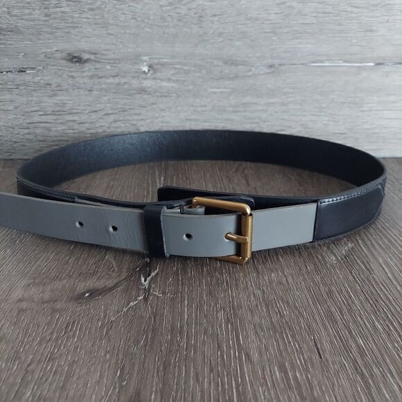 Black Color Block Belt 39.5" Long - Picture 1 of 5